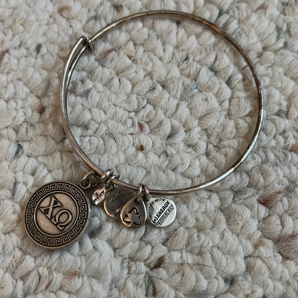 Alex and Ani Chi Omega Charm Bracelet